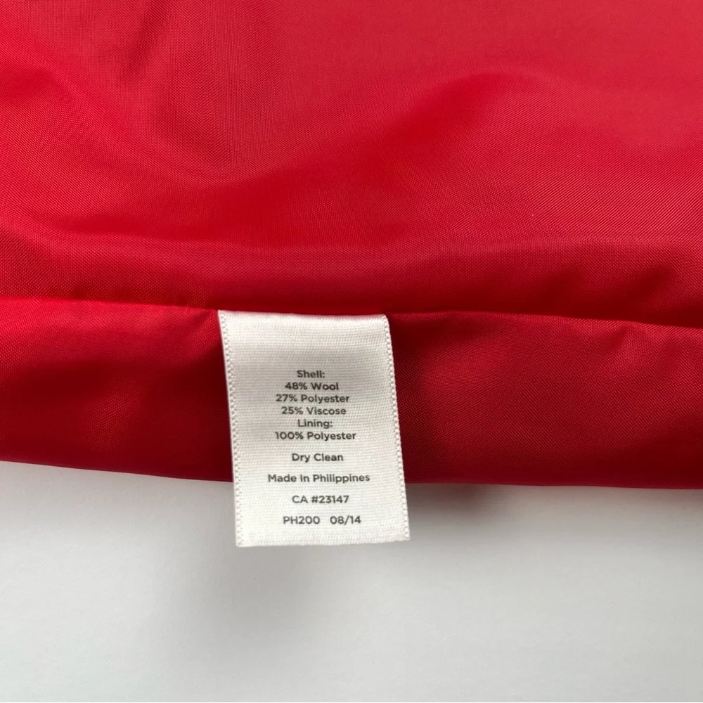 Talbots Red Wool Blend Skirt Women's‎ Size 8